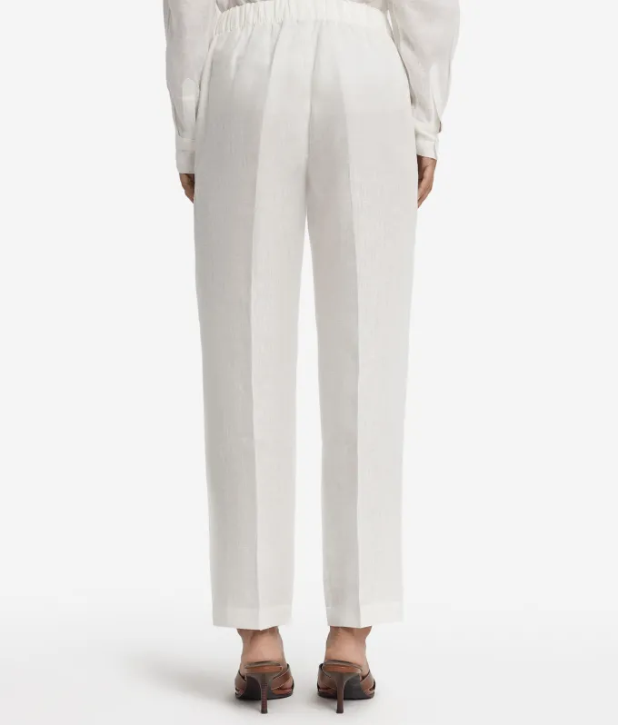 Pantalone sigaretta in lino