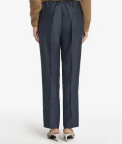 Pantalone sigaretta in lino