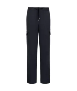 Pantalone tasconato in cotone e lino