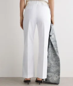 Pantalone trombetta in tessuto di cotone