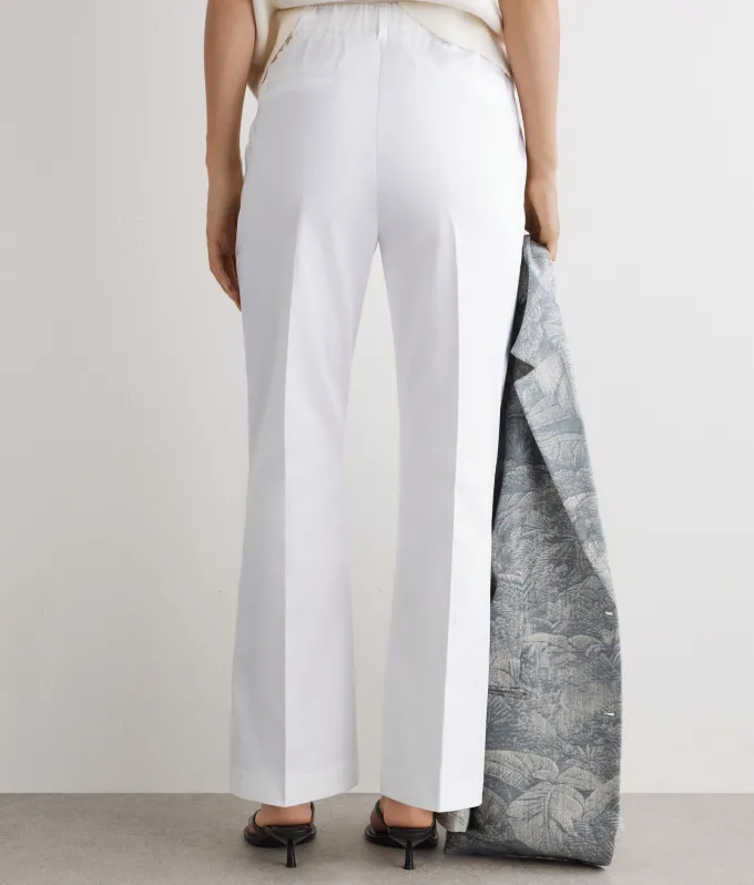 Pantalone trombetta in tessuto di cotone
