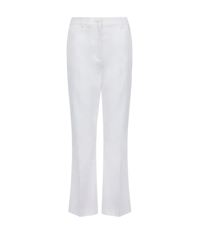 Pantalone trombetta in tessuto di cotone