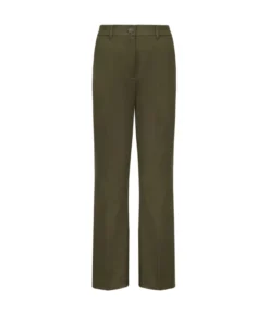 Pantalone trombetta in tessuto di cotone