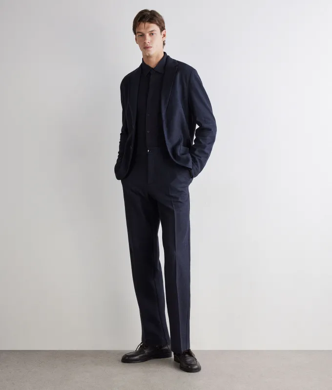 Pantalone waffle in lino cotone