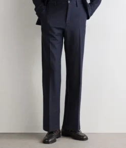 Pantalone waffle in lino cotone