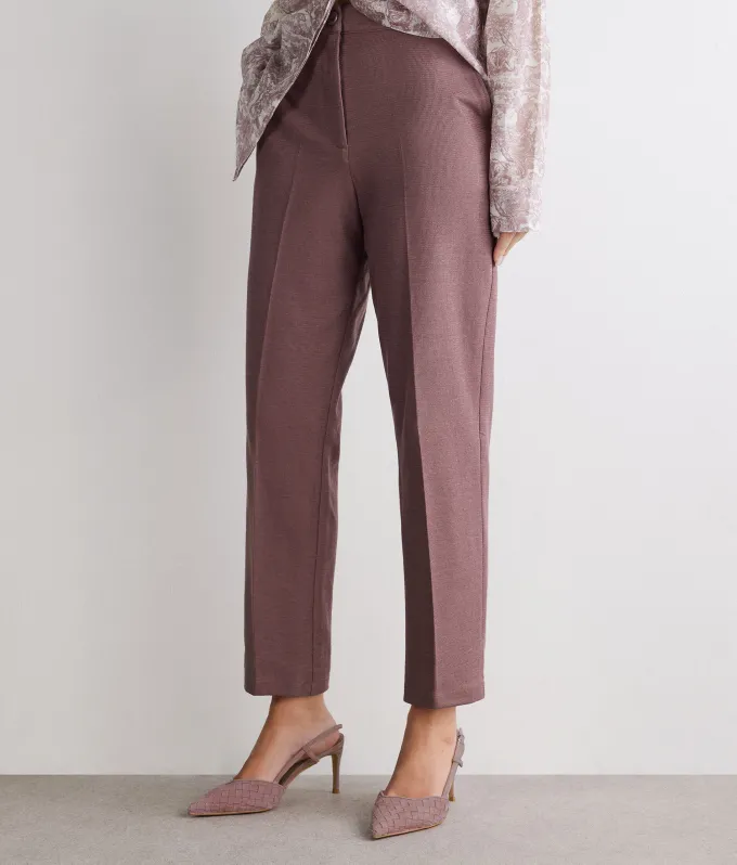 Pantalone waffle in lino cotone