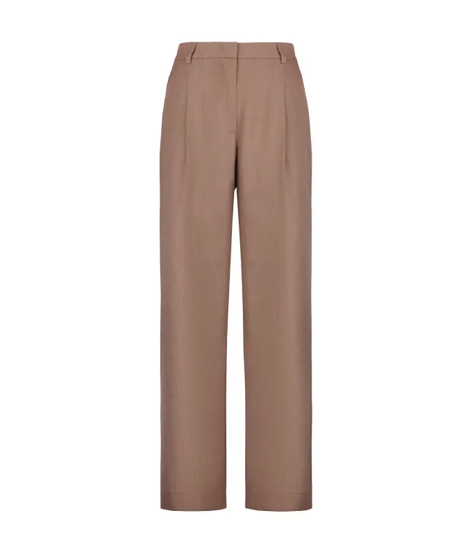 Pantaloni Palazzo in Lino e Viscosa