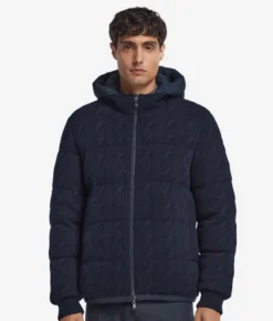 Piumino reversibile con trecce in Cashmere Ultrasoft