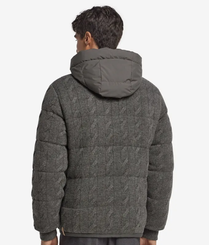 Piumino reversibile con trecce in Cashmere Ultrasoft