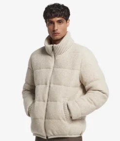 Piumino reversibile in cashmere