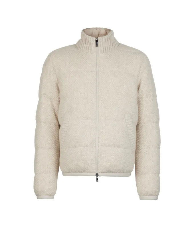 Piumino reversibile in cashmere