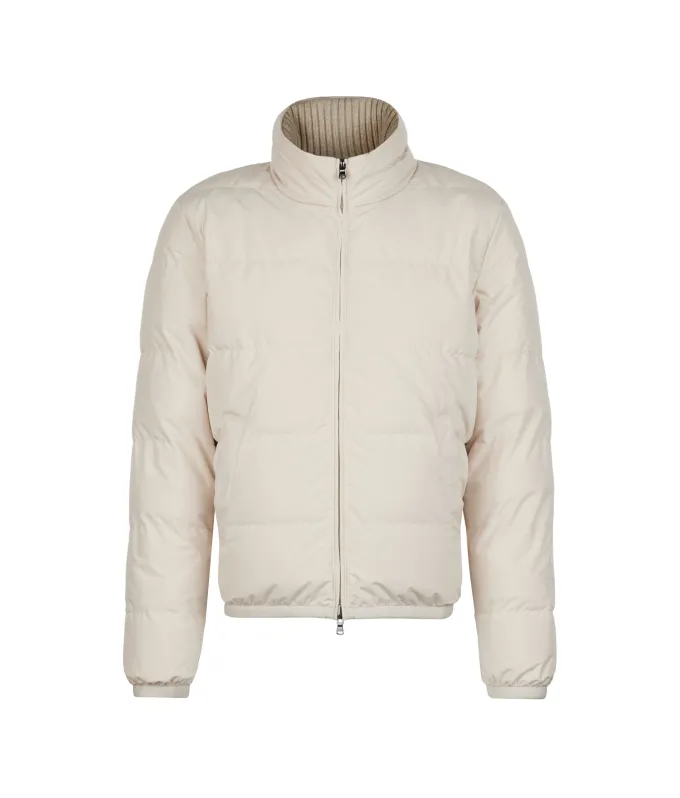 Piumino reversibile in cashmere