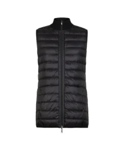Piumino smanicato reversibile con cashmere