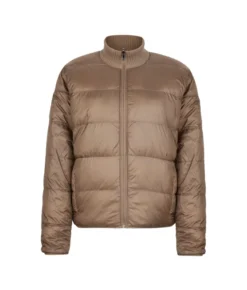 Piumino trecce reversibile in cashmere e tessuto tecnico