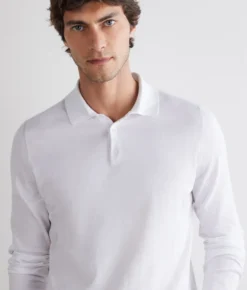 Polo a manica lunga in cotone