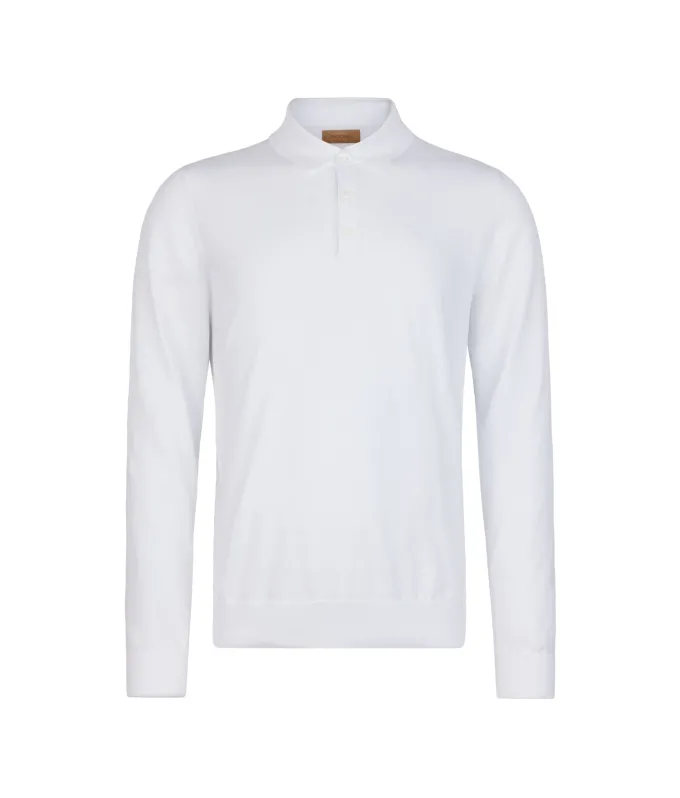 Polo a manica lunga in cotone