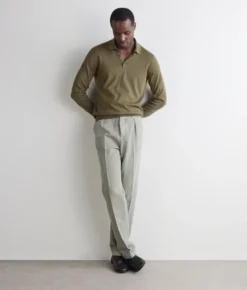 Polo a manica lunga in cotone