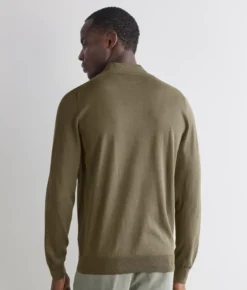 Polo a manica lunga in cotone