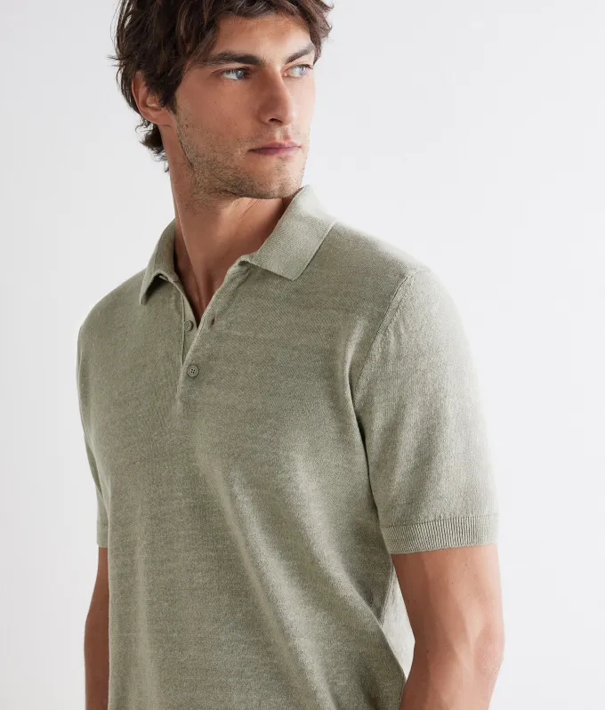 Polo in lino cotone