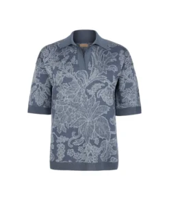 Polo jacquard botanico