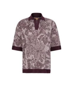 Polo jacquard botanico