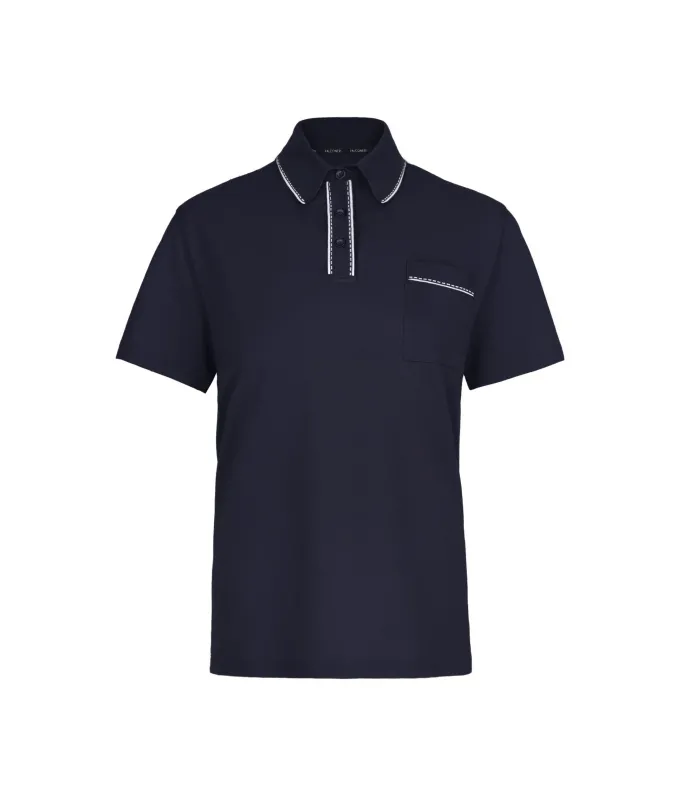 Polo piquet in cotone e seta