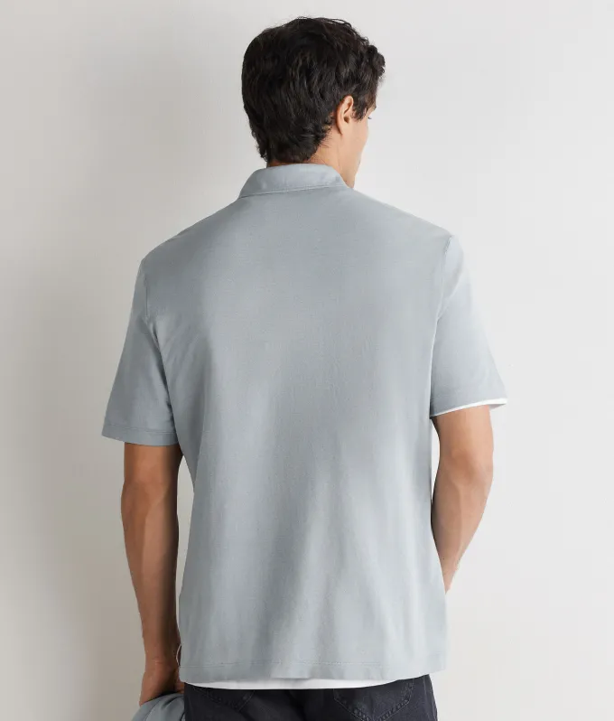 Polo piquet in cotone seta