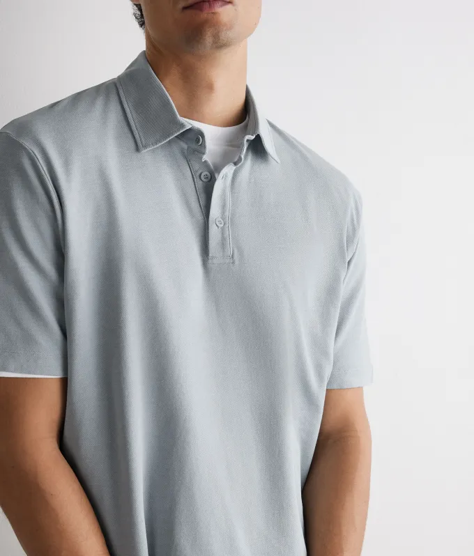 Polo piquet in cotone seta