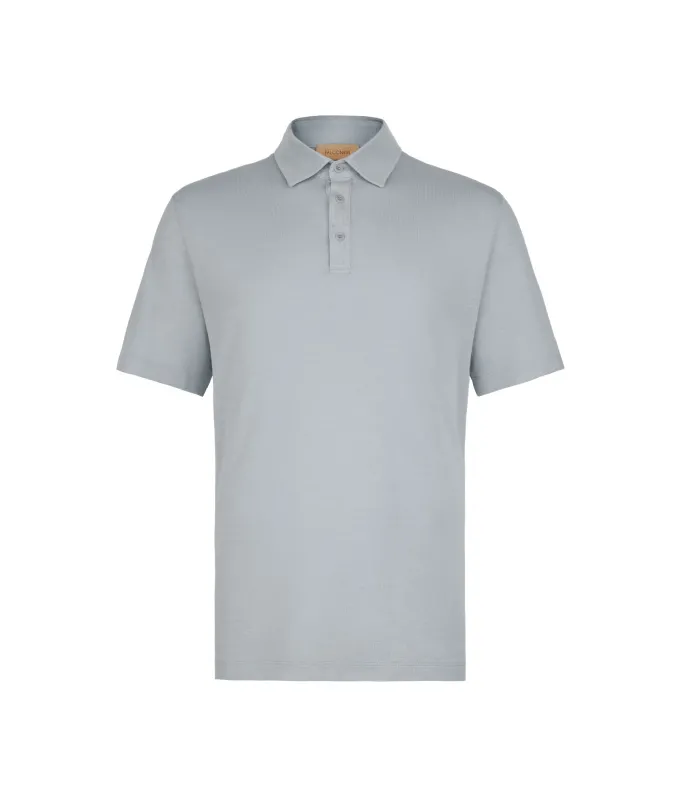 Polo piquet in cotone seta
