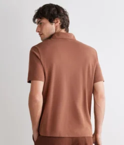 Polo piquet in cotone seta