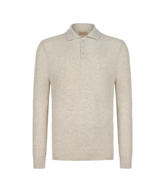 Polo punto waffle in Cashmere Ultrasoft