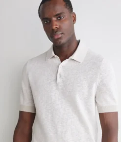 Polo punto waffle in cotone
