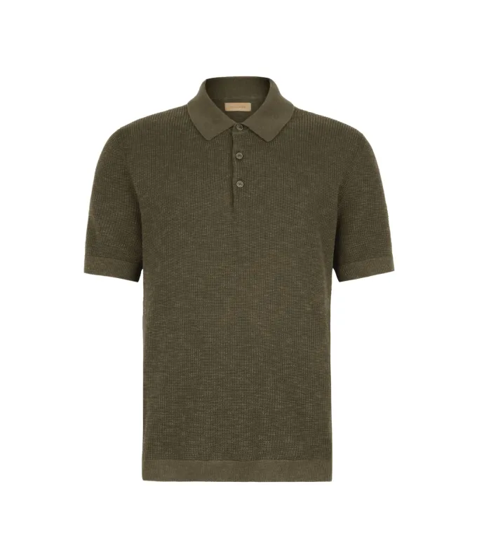 Polo punto waffle in cotone