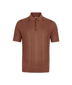 Polo trecce coste in lino e cotone