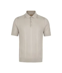 Polo trecce coste in lino e cotone