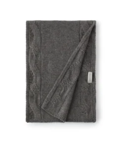 Sciarpa con trecce e strass in Cashmere Ultrasoft