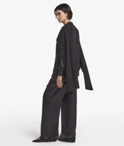 Sciarpa con trecce e strass in Cashmere Ultrasoft