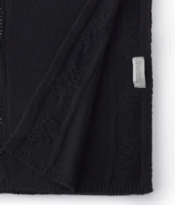 Sciarpa con trecce e strass in Cashmere Ultrasoft
