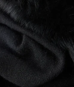 Sciarpa in cashmere con pelliccia