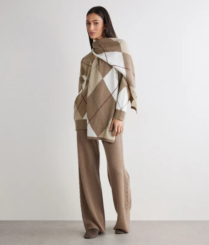 Stola a rombi in Cashmere Ultrasoft