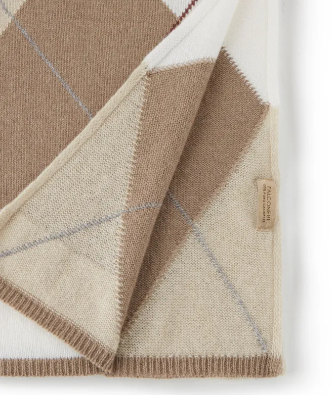 Stola a rombi in Cashmere Ultrasoft