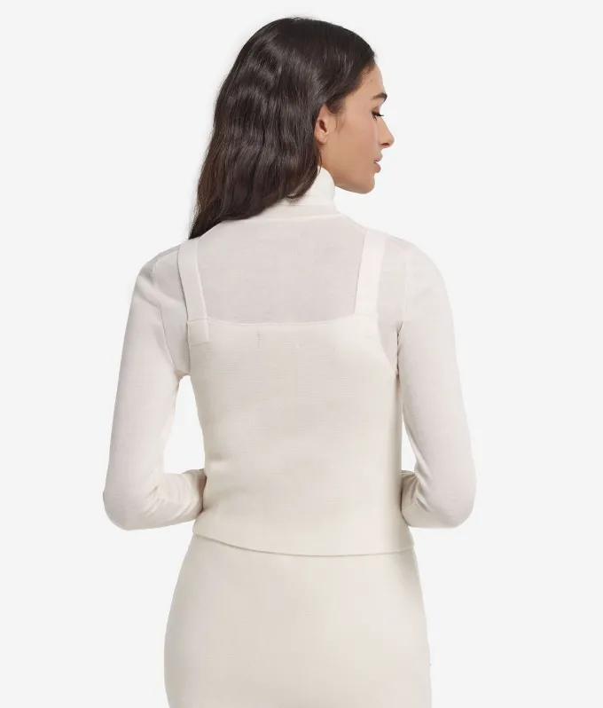 Top con perle in Cashmere Ultrasoft