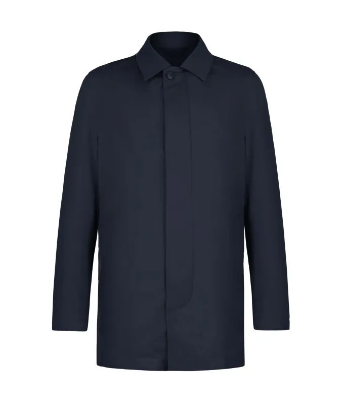 Trench tecnico in cotone e cashmere