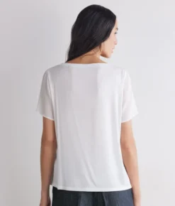 T-shirt barchetta in seta e modal