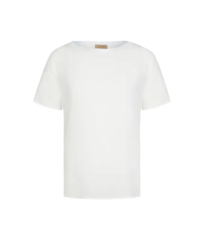 T-shirt barchetta in seta e modal