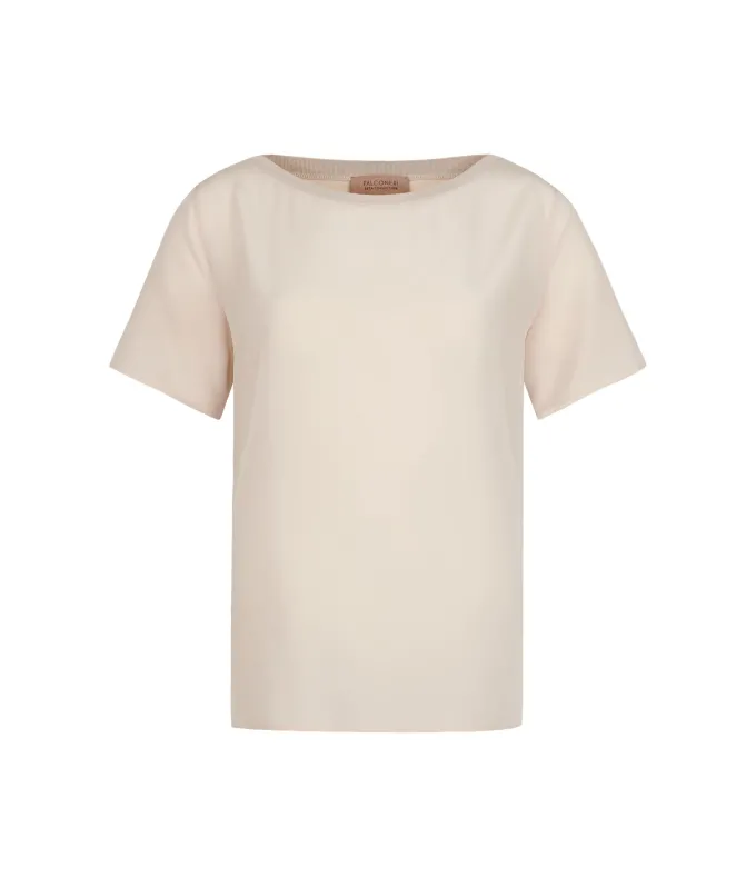 T-shirt barchetta in seta e modal