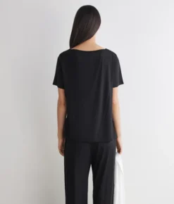 T-shirt barchetta in seta e modal