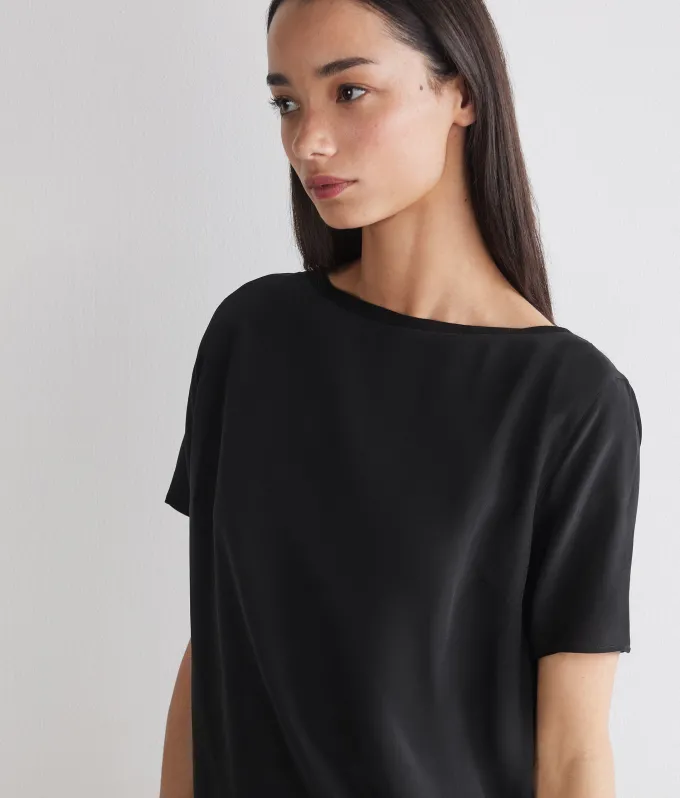 T-shirt barchetta in seta e modal