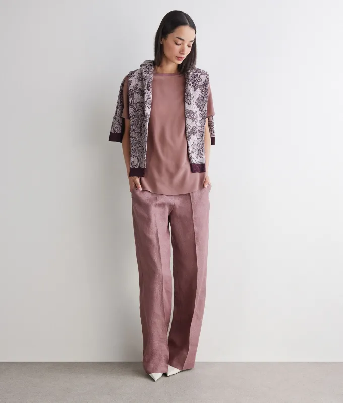 T-shirt barchetta in seta e modal