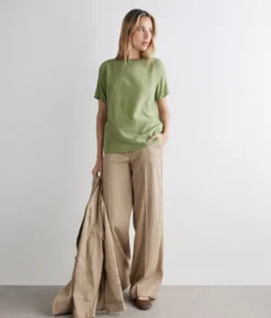T-shirt barchetta in seta e modal